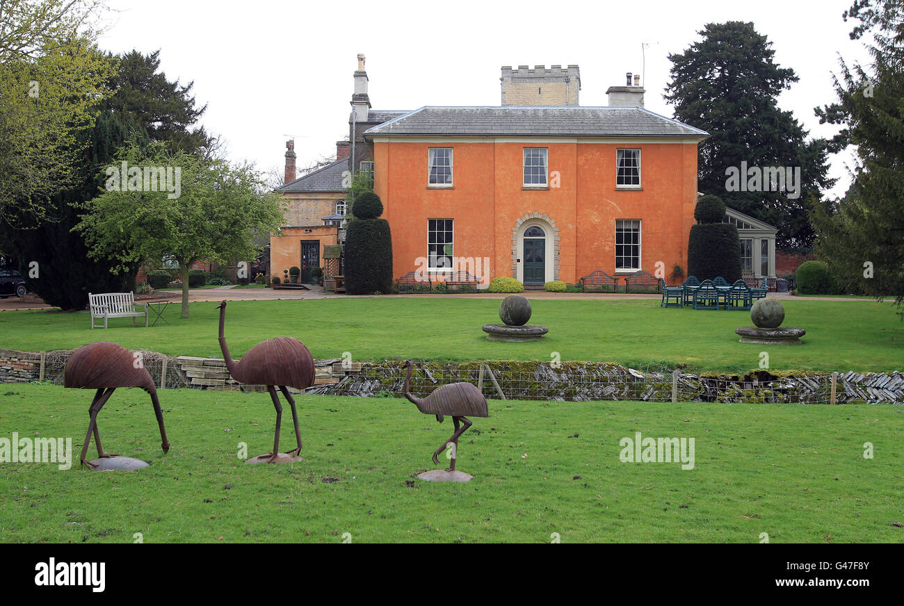 Una vista generale dell'hotel Langar Hall vicino a Nottingham dove il leader laburista ed Miliband sposerà il suo partner a lungo termine Justine Thornton il 27 maggio. PREMERE ASSOCIAZIONE foto. Data foto: Mercoledì 30 marzo 2011. Vedere la storia della PA POLITICA Miliband. Il credito fotografico dovrebbe essere: Mike Egerton/PA Wire Foto Stock