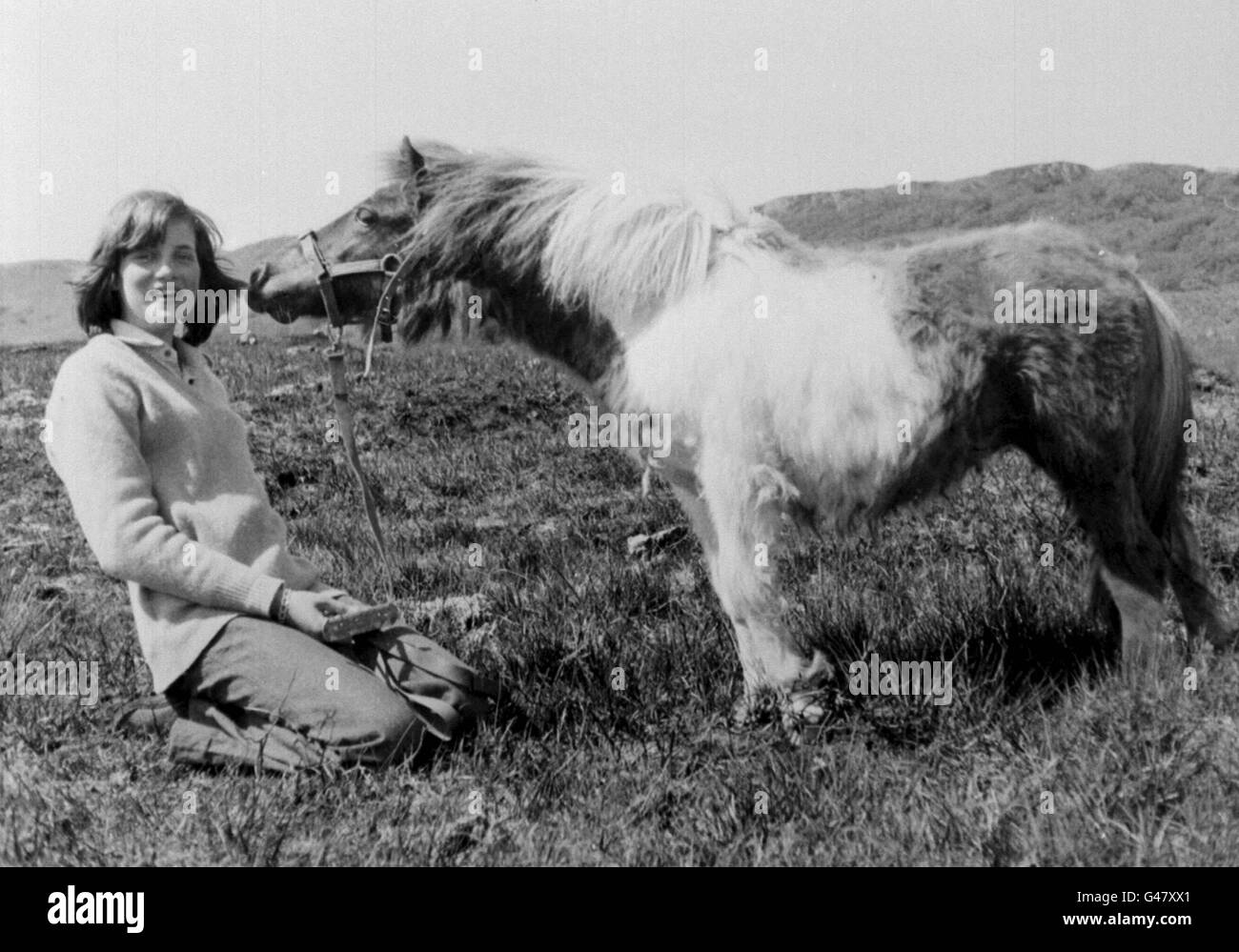 DIANA 1974/pony Shetland Foto Stock