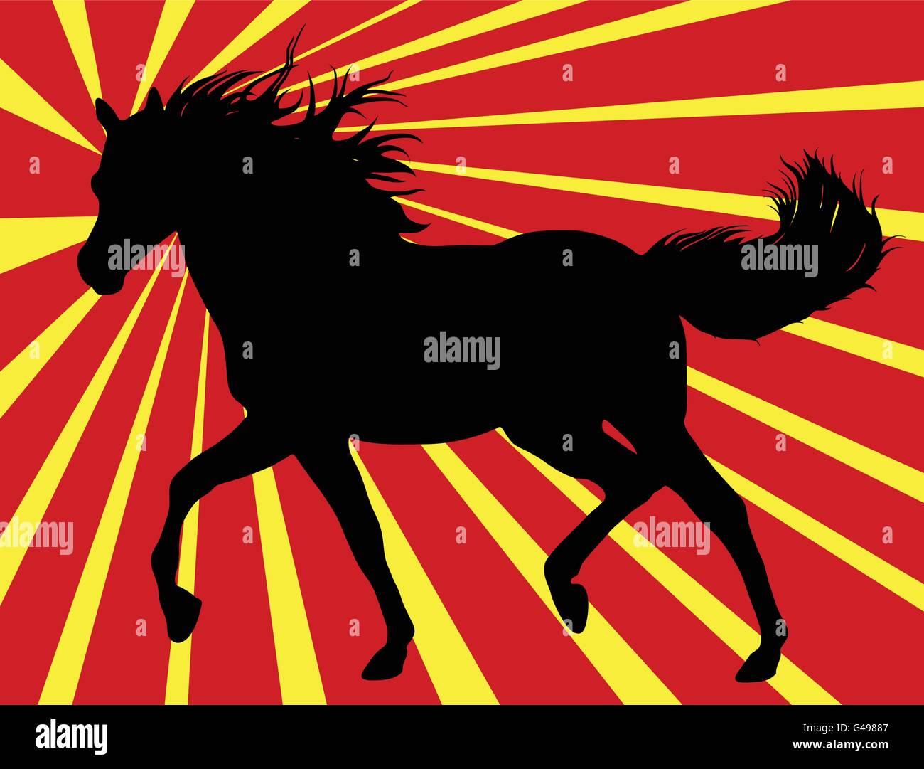 Cavallo corrente Illustrazione Vettoriale