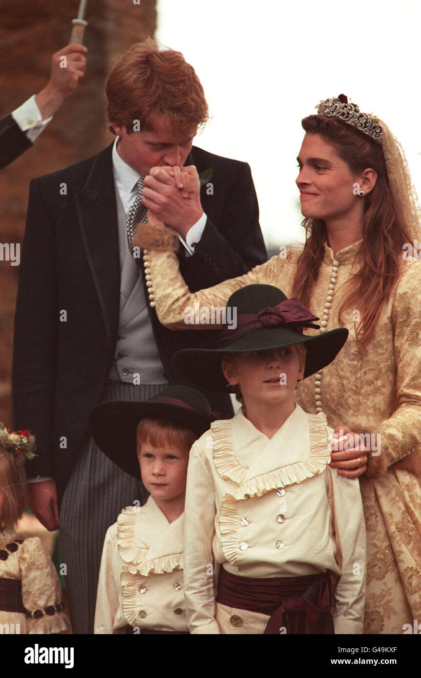 Royalty - Visconte Althorp cerimonia nuziale - La Chiesa di Santa Maria Foto Stock