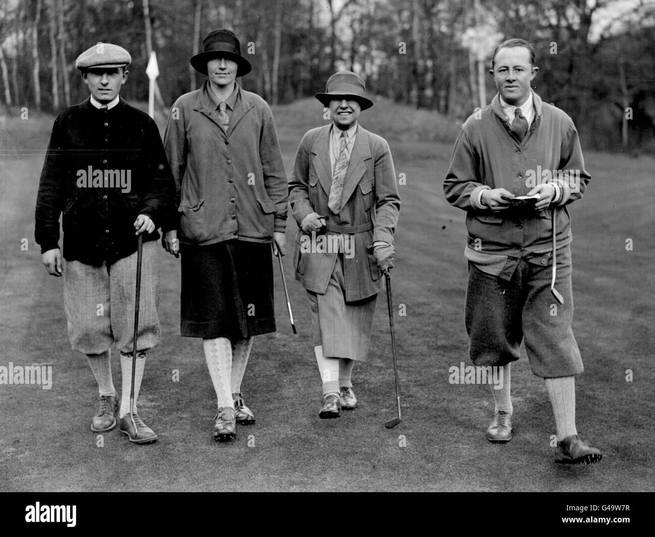 PA NEWS FOTO P. NEWBERRY, SIG.RA. CRAIG, SIGNORA. BULL E L.T. COTTON GOLF 'BYSTANDER', CONCORSO ANNUALE DI QUATTORDICESIMA EDIZIONE AL FOXGROVE GOLF CLUB BECKENHAM, LONDRA Foto Stock