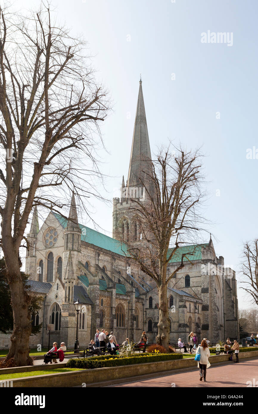 Chichester Cathedral, Chichester, West Sussex, in Inghilterra, Regno Unito, Europa Foto Stock