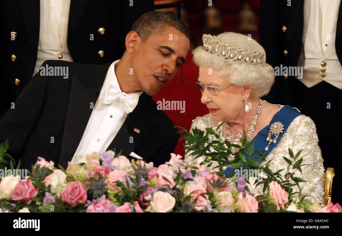 Il presidente Obama visita di Stato nel Regno Unito- Giorno Uno Foto Stock