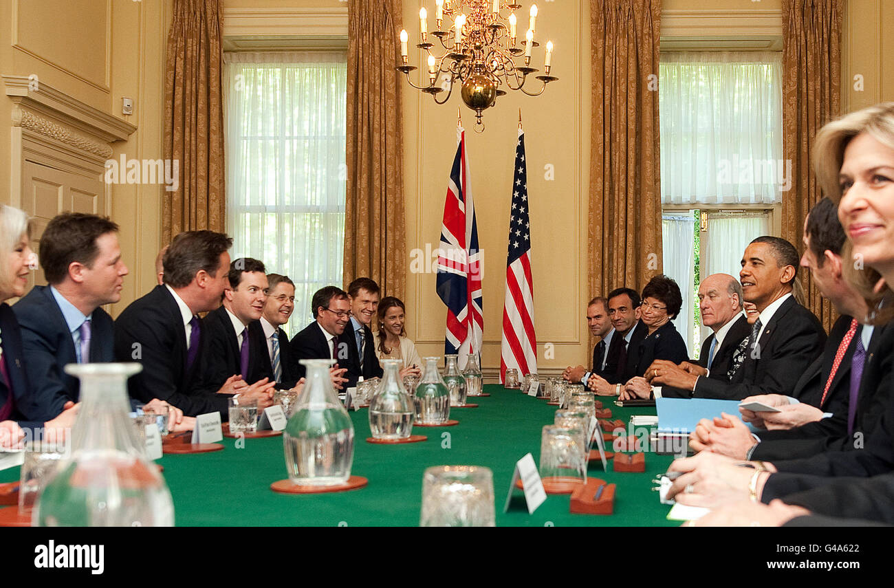 Il presidente Obama visita di Stato nel Regno Unito- Giorno Due Foto Stock