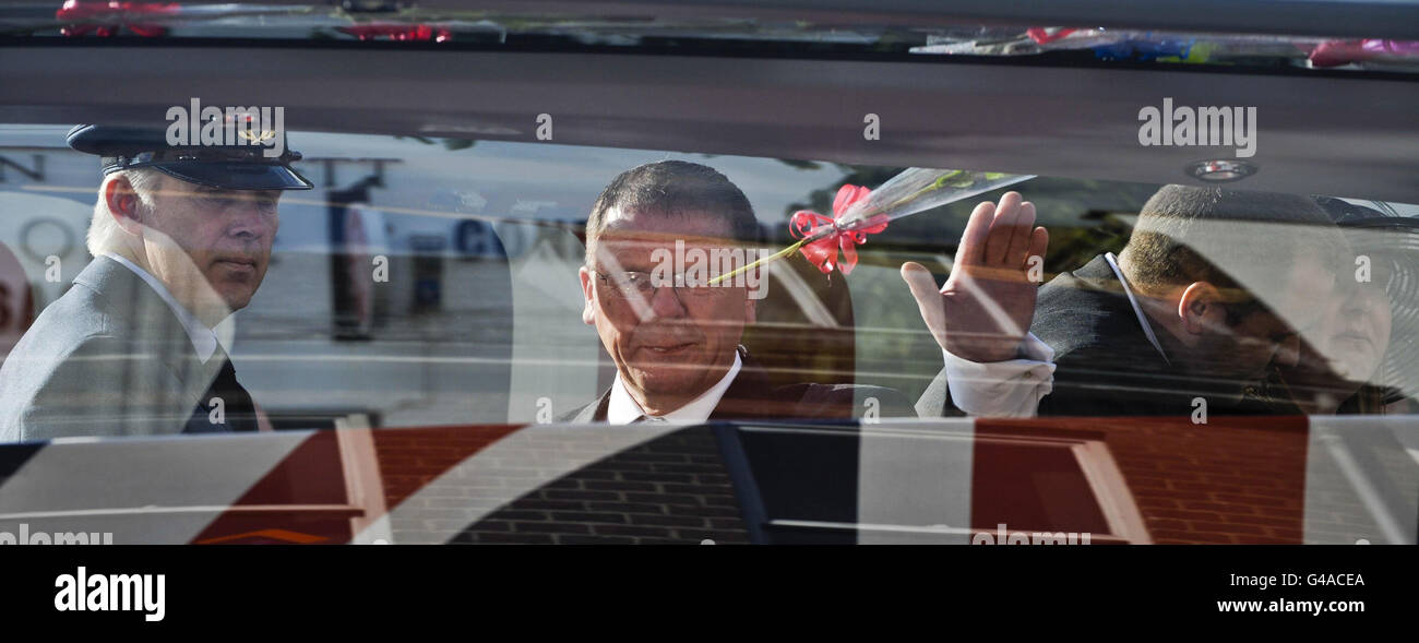 Rimpatrio dei veterani caduti Foto Stock