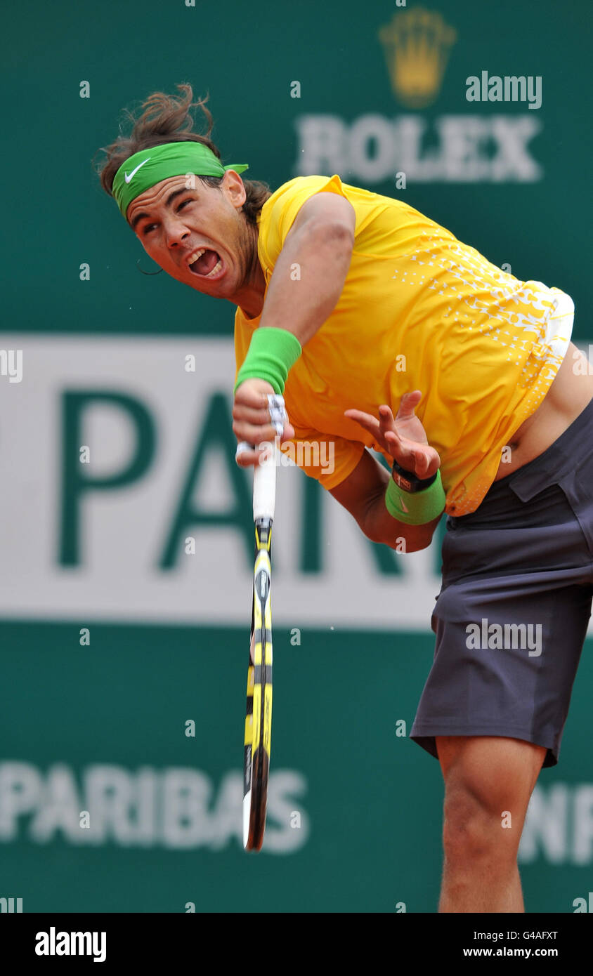 Tennis - Monte-Carlo Rolex Masters 2011 - quinto giorno - Monte-Carlo Country Club. Rafael Nadal, Spagna Foto Stock