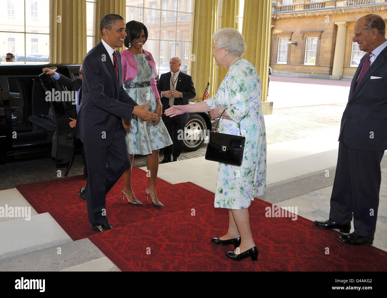 Il presidente Obama visita di Stato nel Regno Unito- Giorno Uno Foto Stock