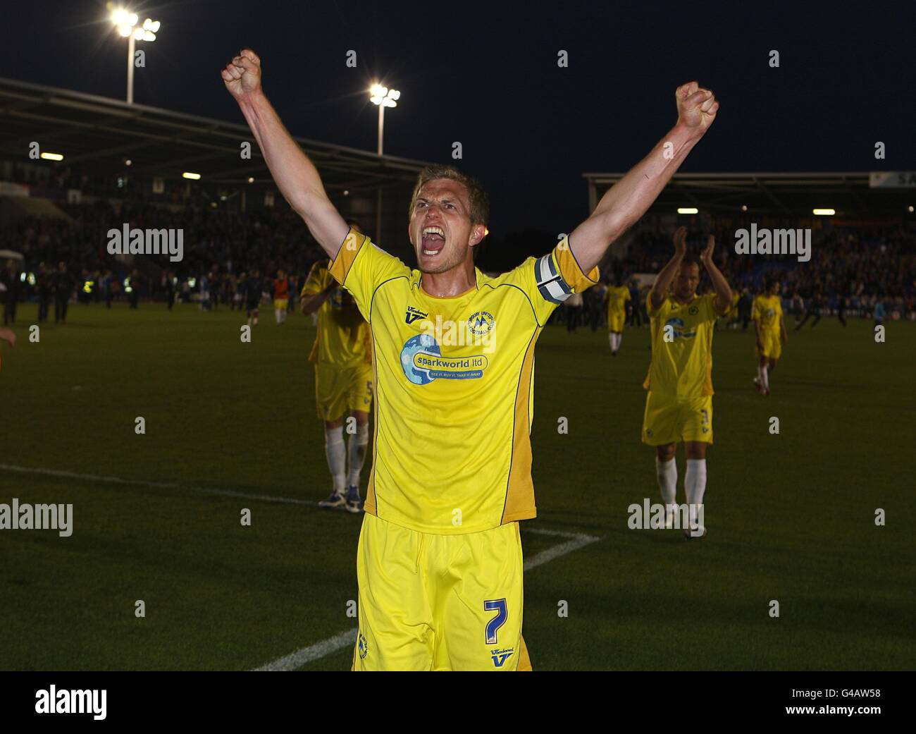 Calcio - npower Football League due - Play Off Semi finale - Shrewsbury Town v Torquay Regno - Prato Greenhous Foto Stock