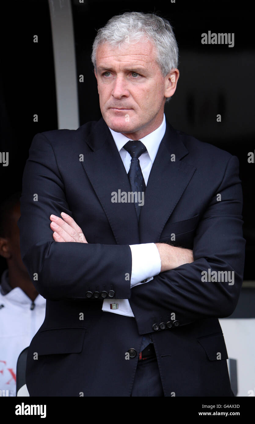 Calcio - Barclays Premier League - Fulham v Arsenal - Craven Cottage. Mark Hughes, manager di Fulham. Foto Stock