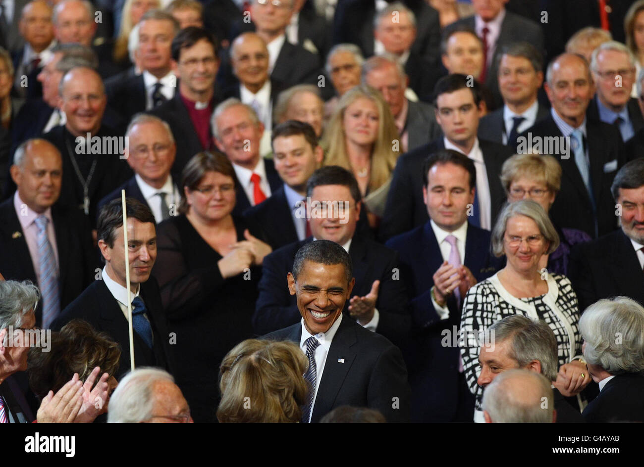 Il presidente Obama visita di Stato nel Regno Unito- Giorno Due Foto Stock