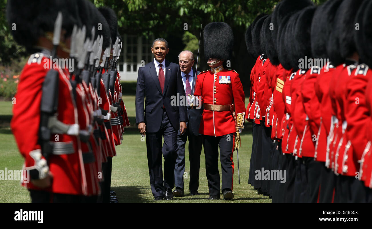 Il presidente Obama visita di Stato nel Regno Unito- Giorno Uno Foto Stock