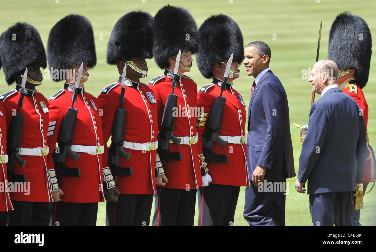 Il presidente Obama visita di Stato nel Regno Unito- Giorno Uno Foto Stock