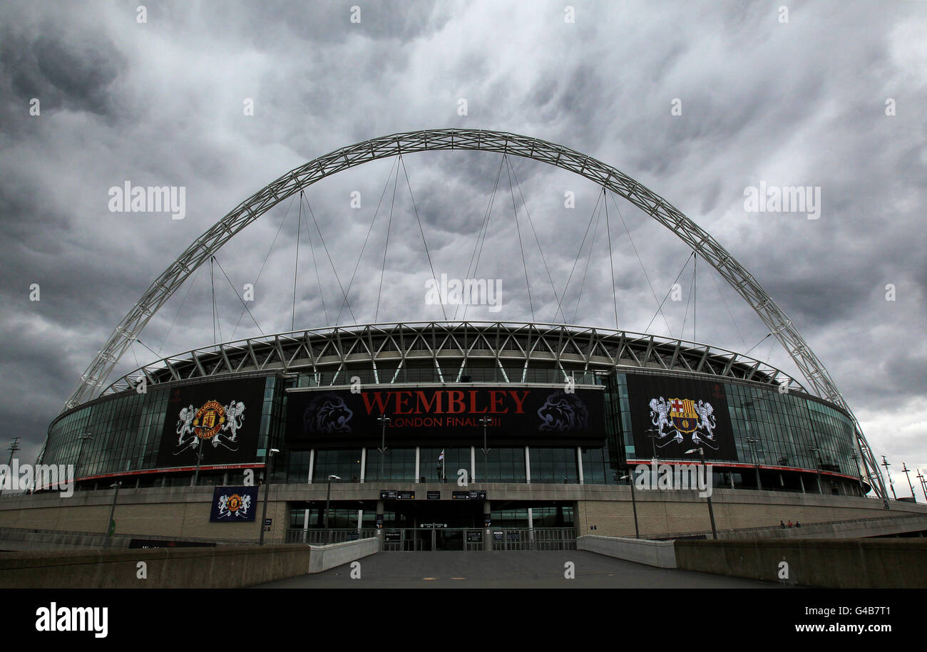 Calcio - UEFA Champions League - finale - Barcellona / Manchester United - Stadio di Wembley. Vista generale dello Stadio di Wembley Foto Stock