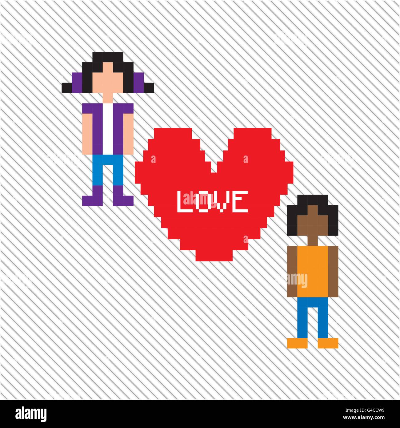 Social media design di pixel Illustrazione Vettoriale