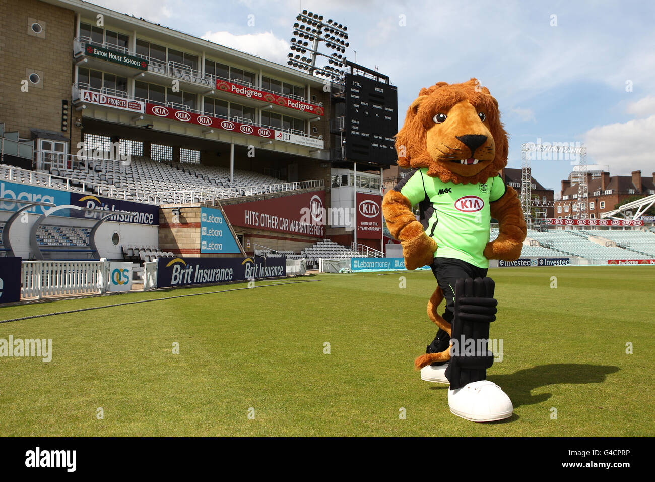 Cricket - mascotte Derby Photocall - Kia ovale Foto Stock