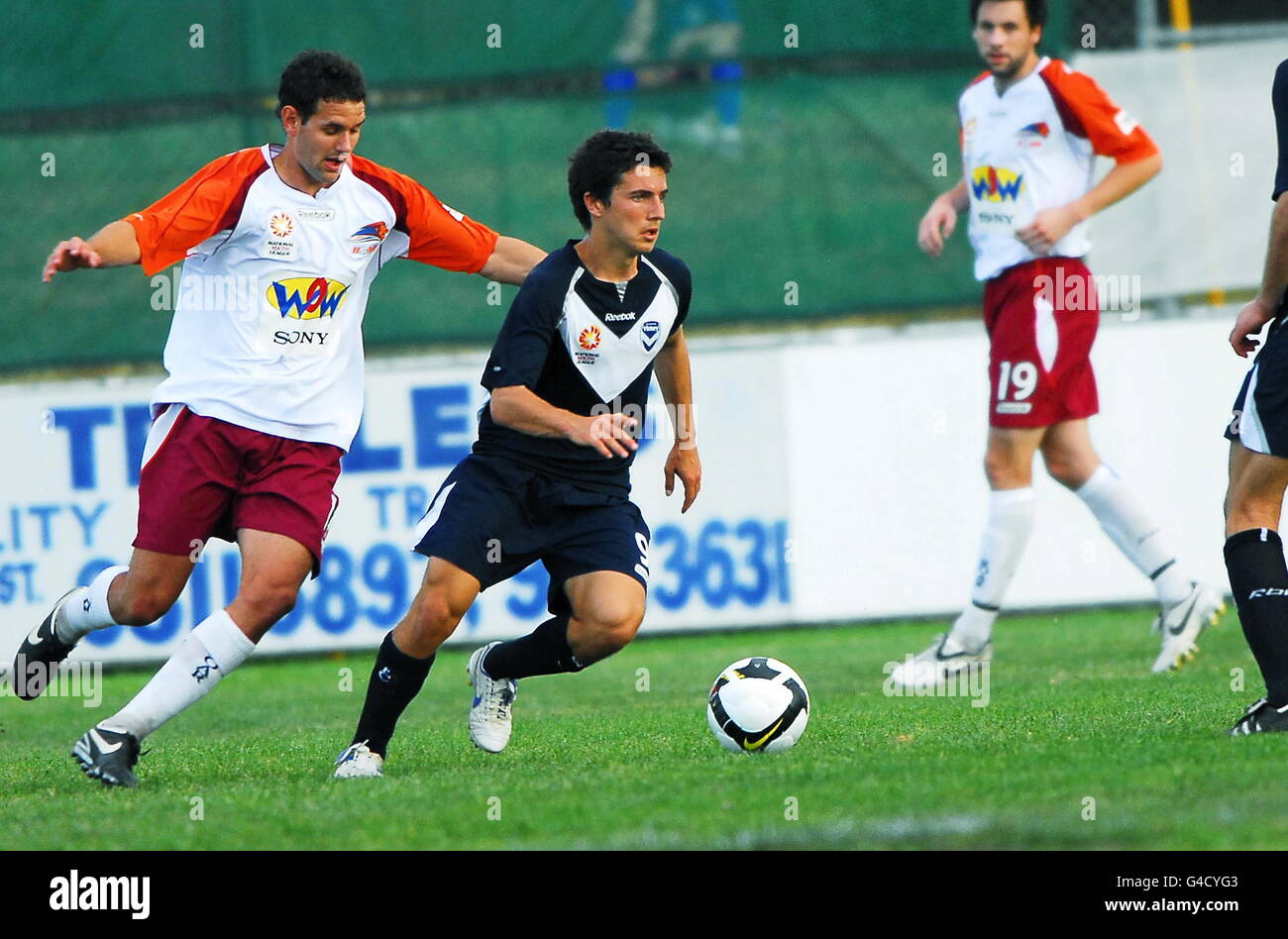 Soccer - Melbourne vittoria v Queensland Roar giovani - Verde Riserva di burrone, Melbourne Foto Stock
