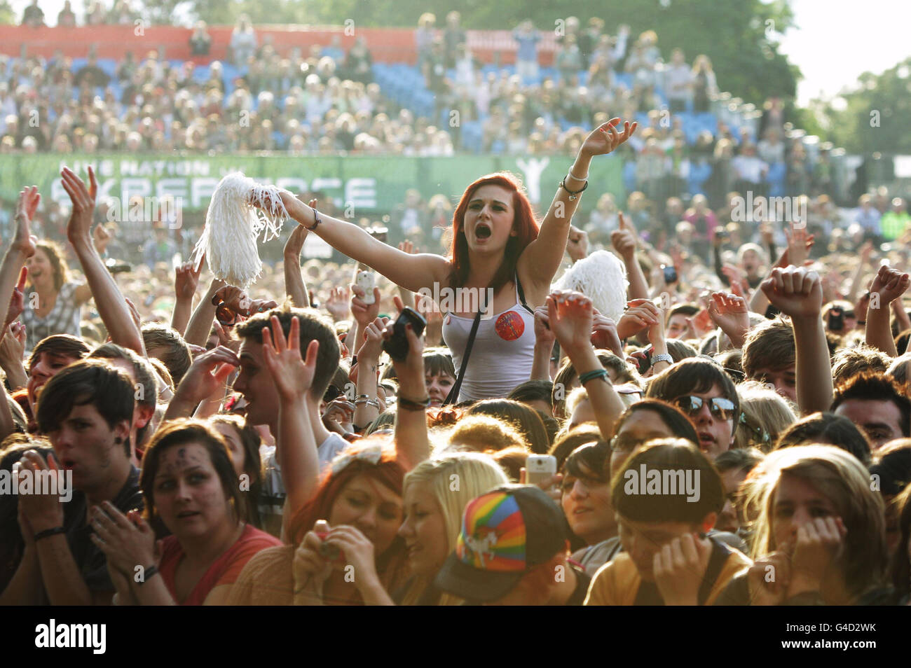 Arcade Fire in concerto - Londra Foto Stock