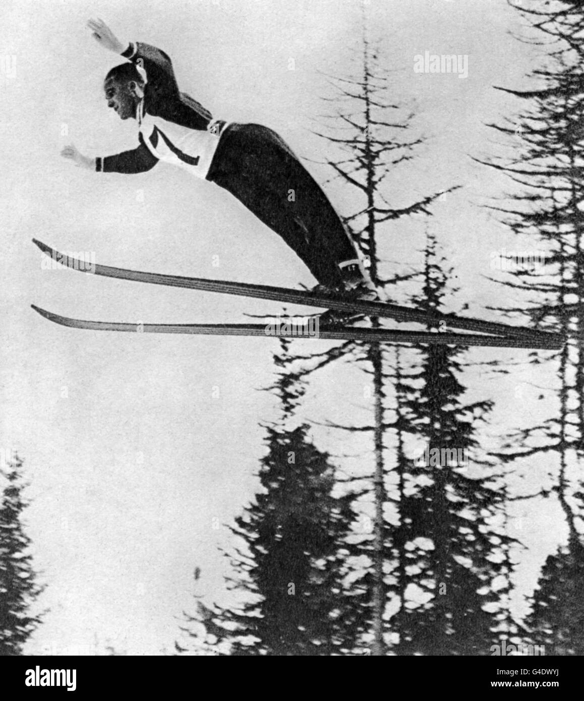 Ski Jumping - St Moritz Giochi Olimpici Invernali 1928 - Uomini Ski Jump Final Foto Stock