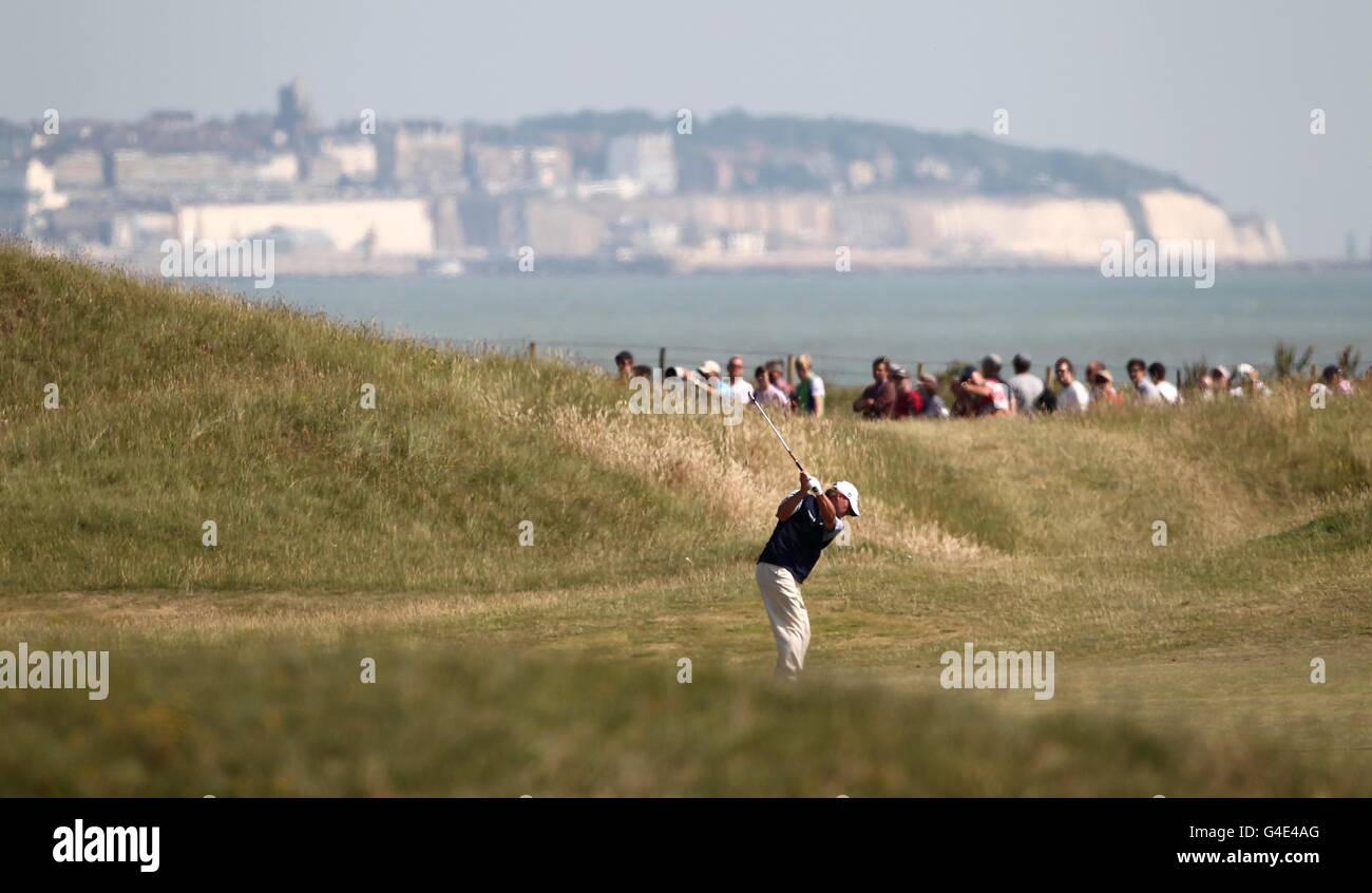 Golf - il Campionato Open 2011 - il secondo giorno - Royal St George's. Steve Stricker negli Stati Uniti durante il secondo round del 2011 Open Championship al Royal St George's di Sandwich. Foto Stock