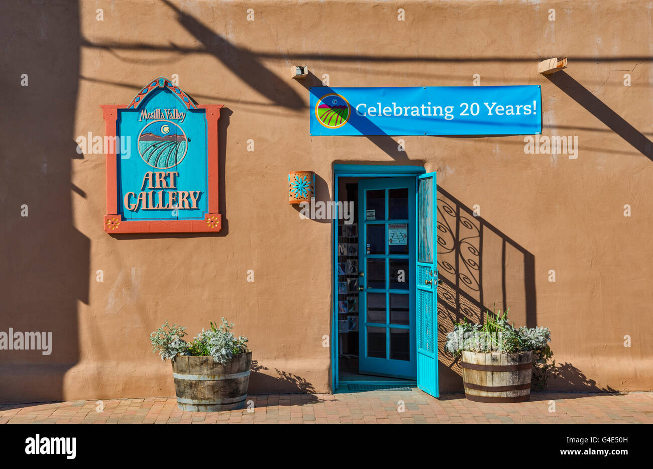 Galleria d'arte nella città vecchia sezione di Mesilla vicino a Las Cruces, Nuovo Messico, STATI UNITI D'AMERICA Foto Stock