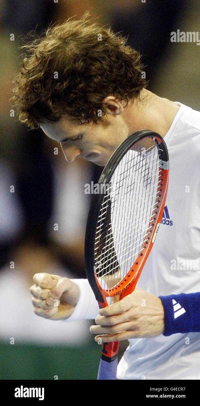 Tennis - Davis Cup - Europa/Africa 2011 Gruppo 2 - Gran Bretagna v Lussemburgo - Giorno 1 - Braehead Arena Foto Stock