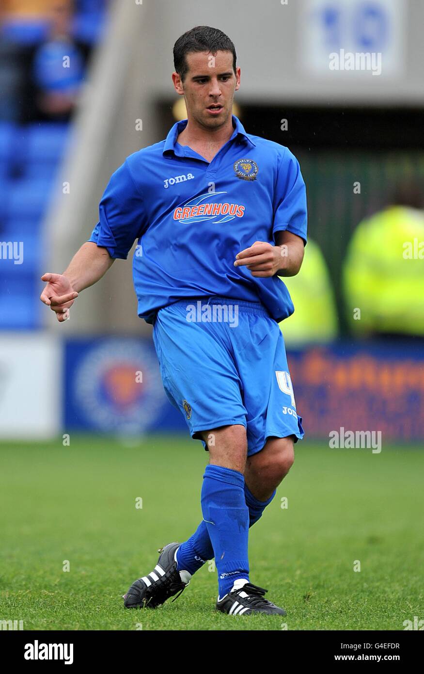 Calcio - Pre Season friendly - Shrewsbury Town v Manchester United XI - Greenhous Meadow. Sean McAllister, Shrewsbury Town Foto Stock