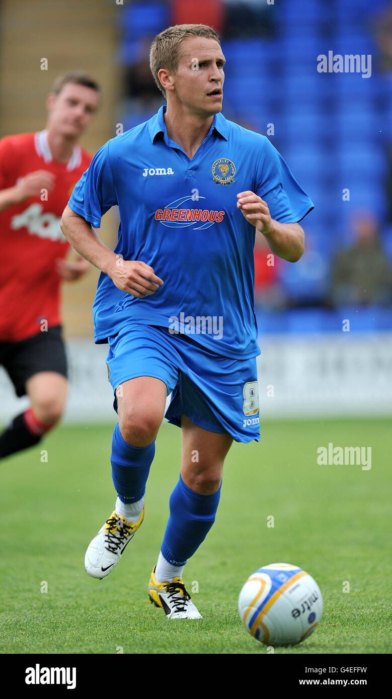 Calcio - pre stagione amichevole - Shrewsbury Town v Manchester United XI - Greenhous Prato Foto Stock