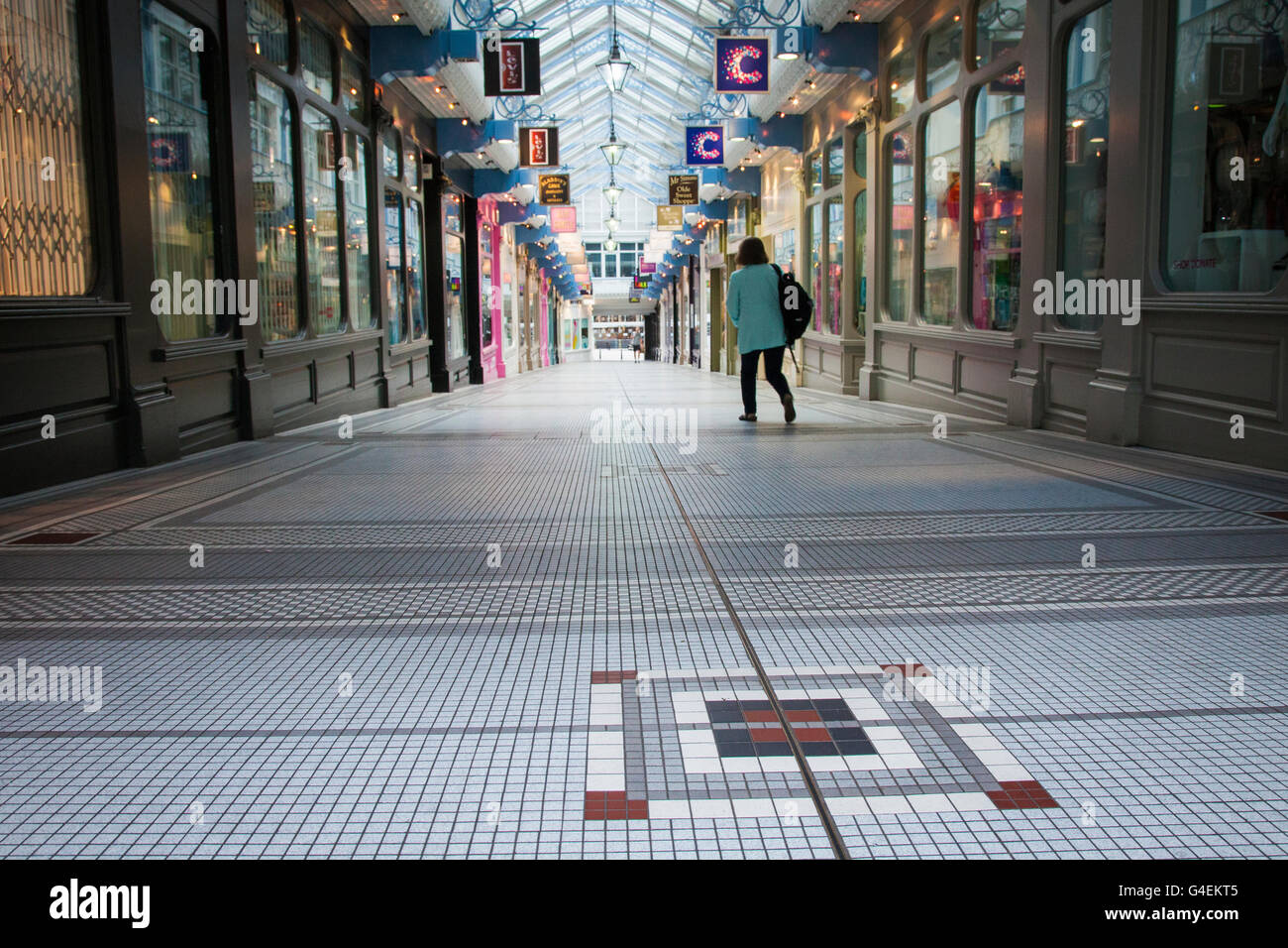 Thorntons Arcade, Leeds, West Yorkshire, Inghilterra. Foto Stock