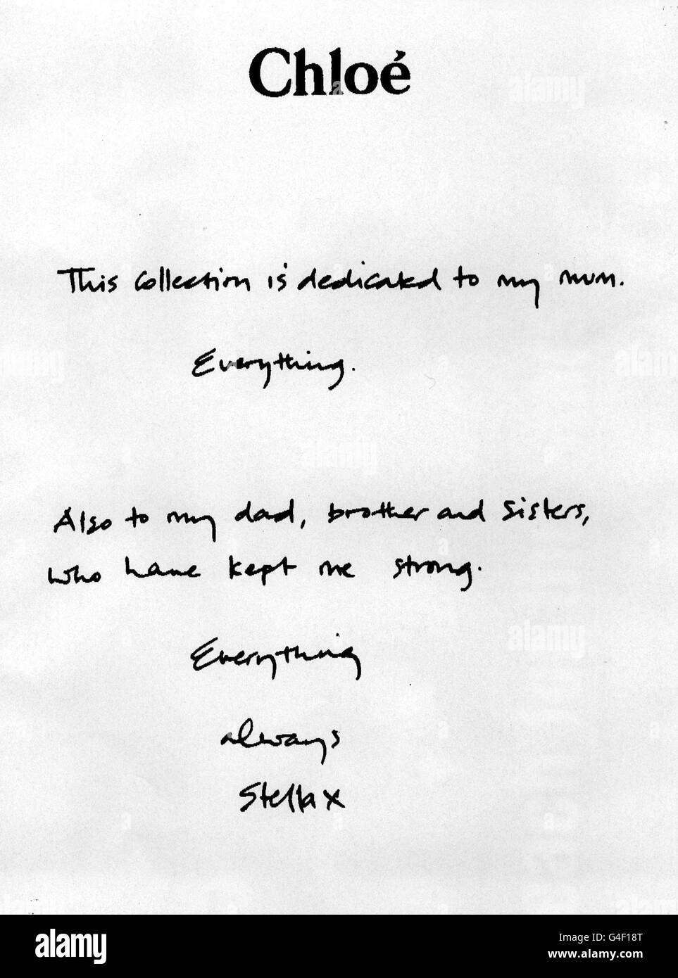 Fashion McCartney Chloe Foto Stock