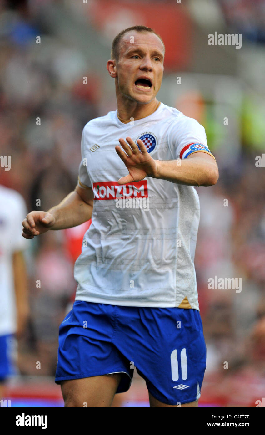 Calcio - UEFA Europa League - terzo turno di qualificazione - prima tappa - Stoke City v Hajduk Split - Britannia Stadium. Srdan Andric di Hajduk Split Foto Stock