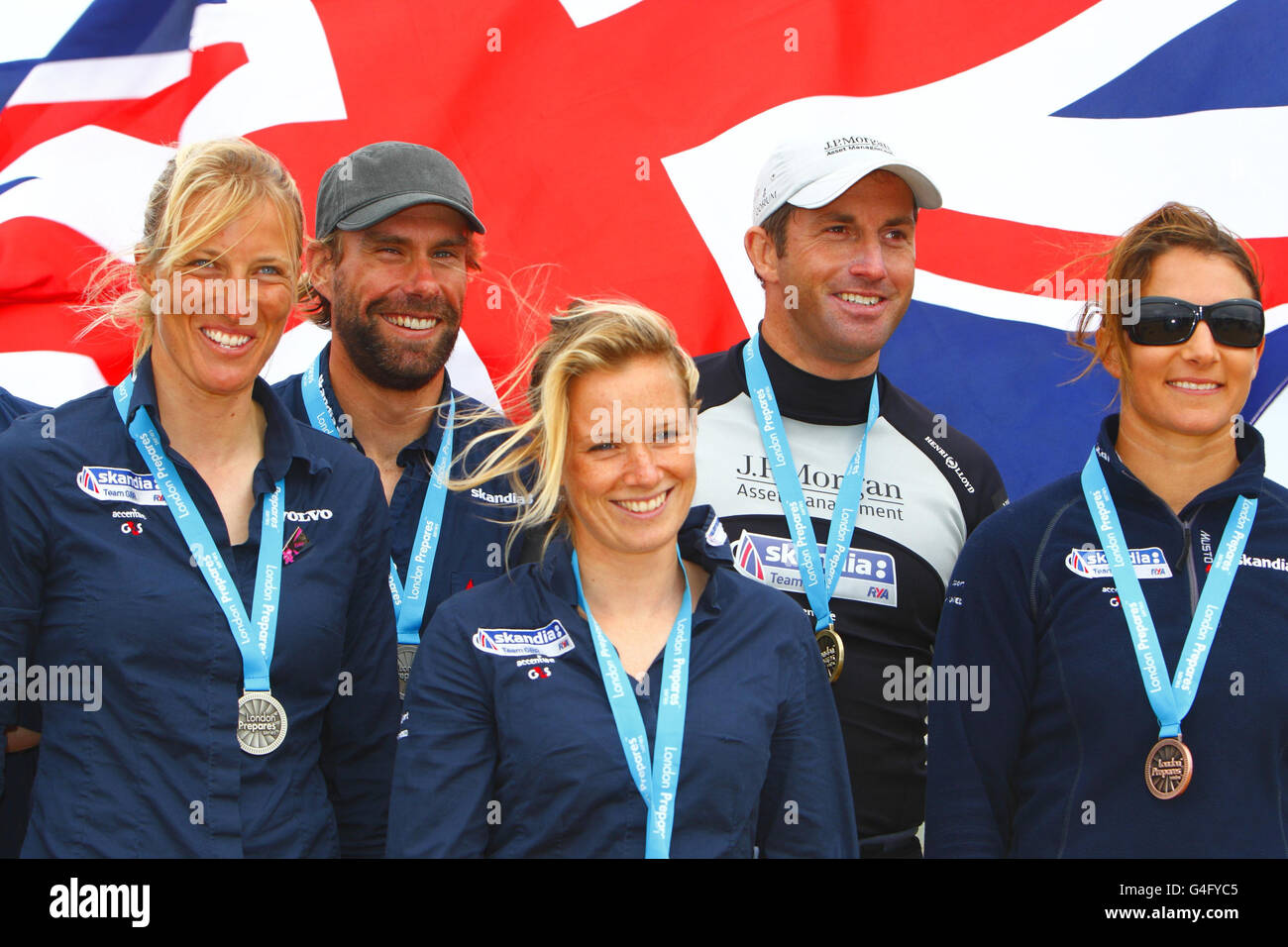 Vela - Giochi Olimpici di Londra 2012 Evento di prova e Regata Internazionale - giorno dodici - Weymouth Foto Stock