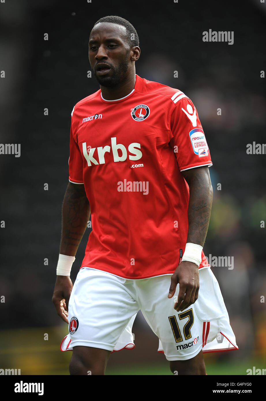 Jason Euell di Charlton Athletic durante la partita della Npower Football League uno a Meadow Lane, Nottingham. Foto Stock