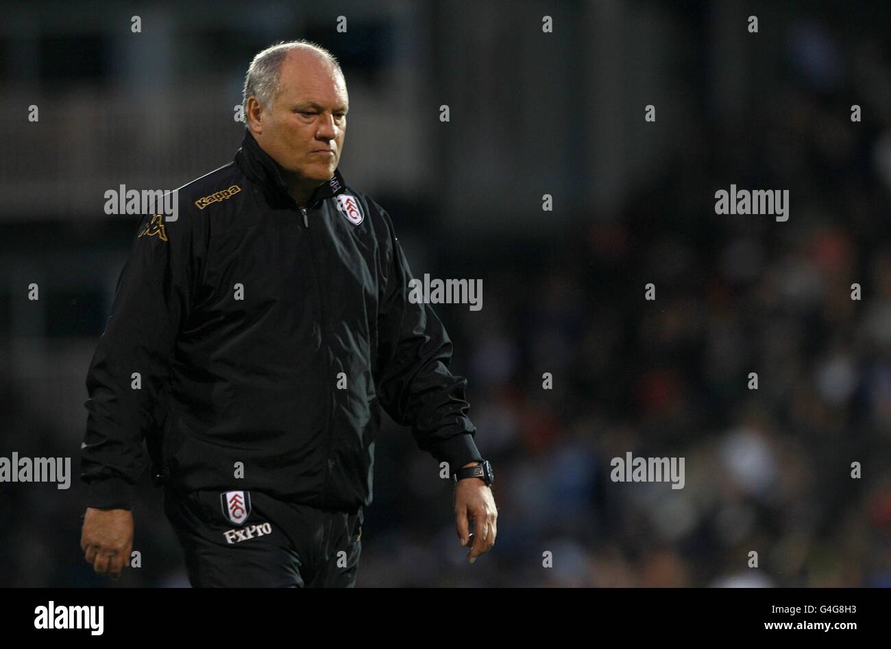 Calcio - UEFA Europa League - Play offs - prima tappa - Fulham v Dnipro - Craven Cottage. Martin Jol, direttore di Fulham Foto Stock