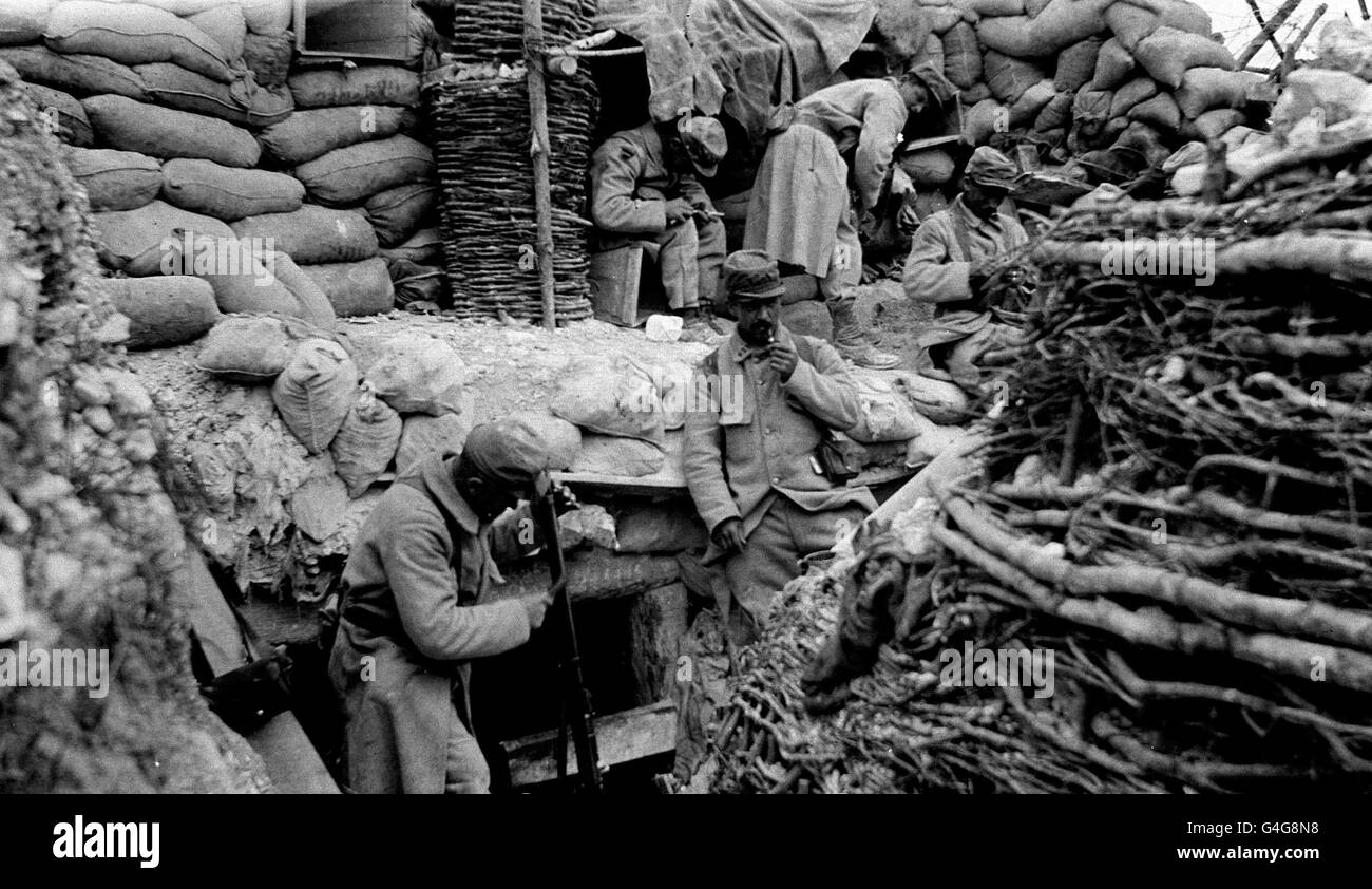 Prima Guerra Mondiale - Le truppe francesi - Fronte occidentale Foto Stock