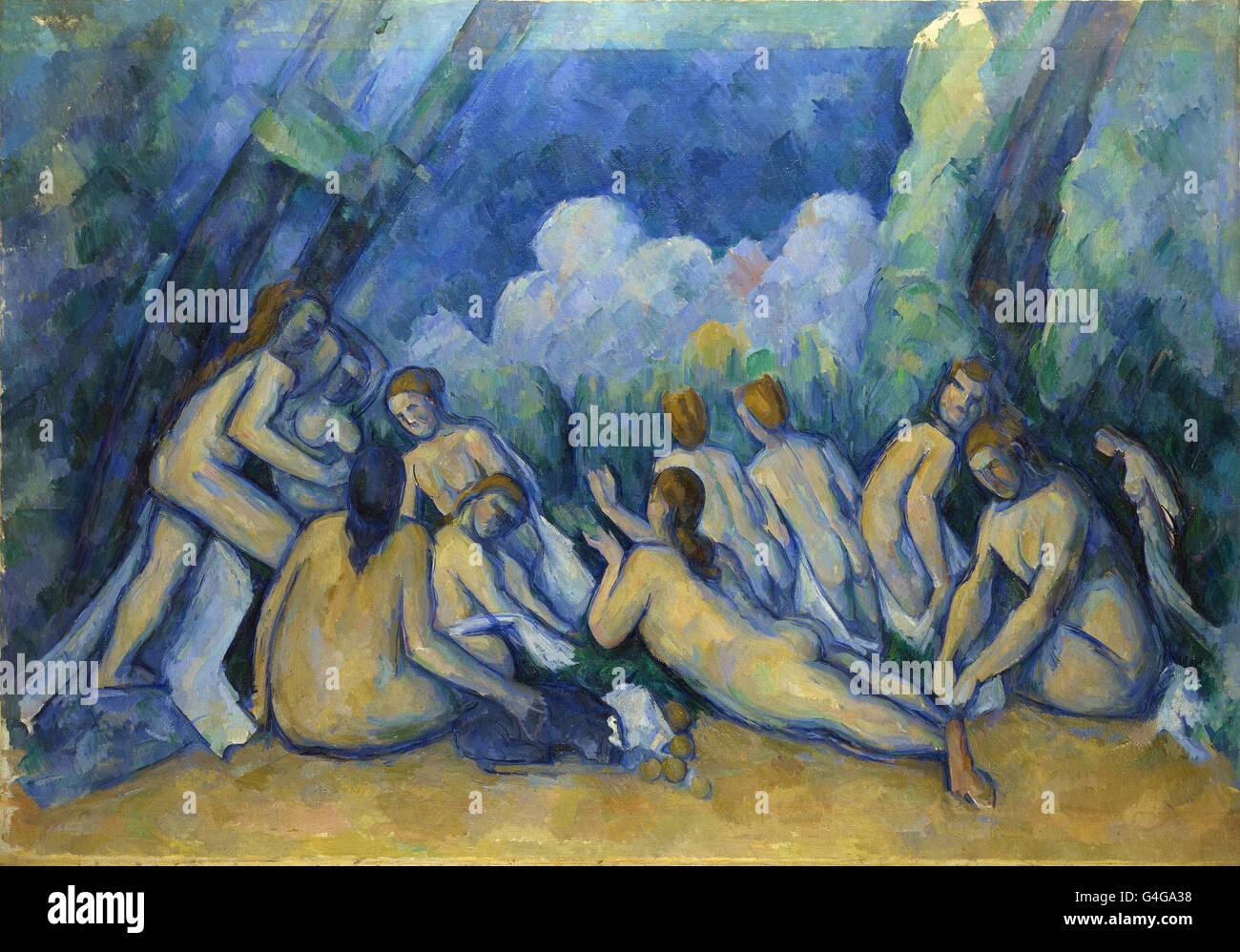Paul Cézanne - bagnanti (Les Grandes Baigneuses) Foto Stock
