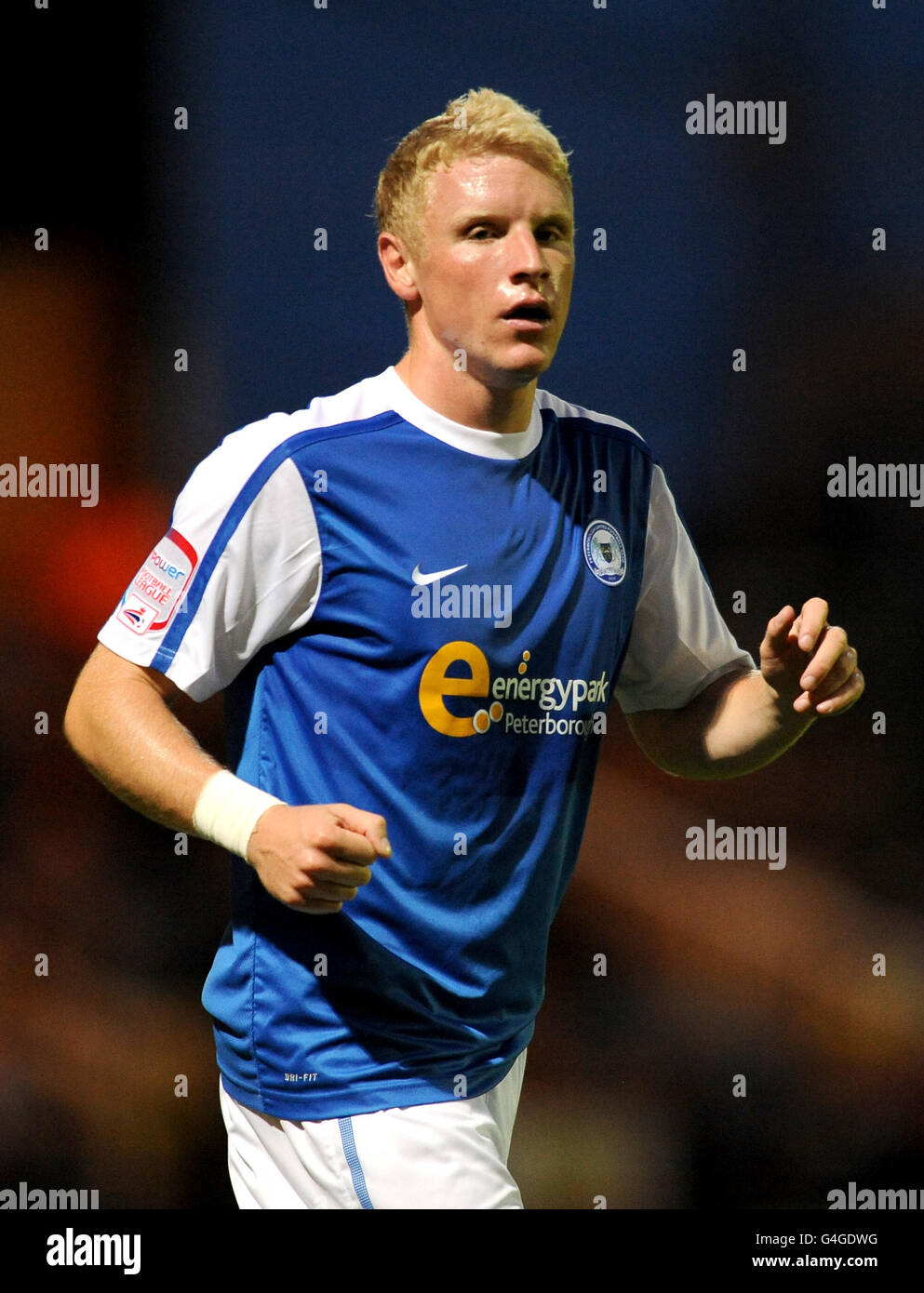 Calcio - Carling Cup - secondo turno - Peterborough United v Middlesbrough - London Road. Craig Alcock, Peterborough United Foto Stock