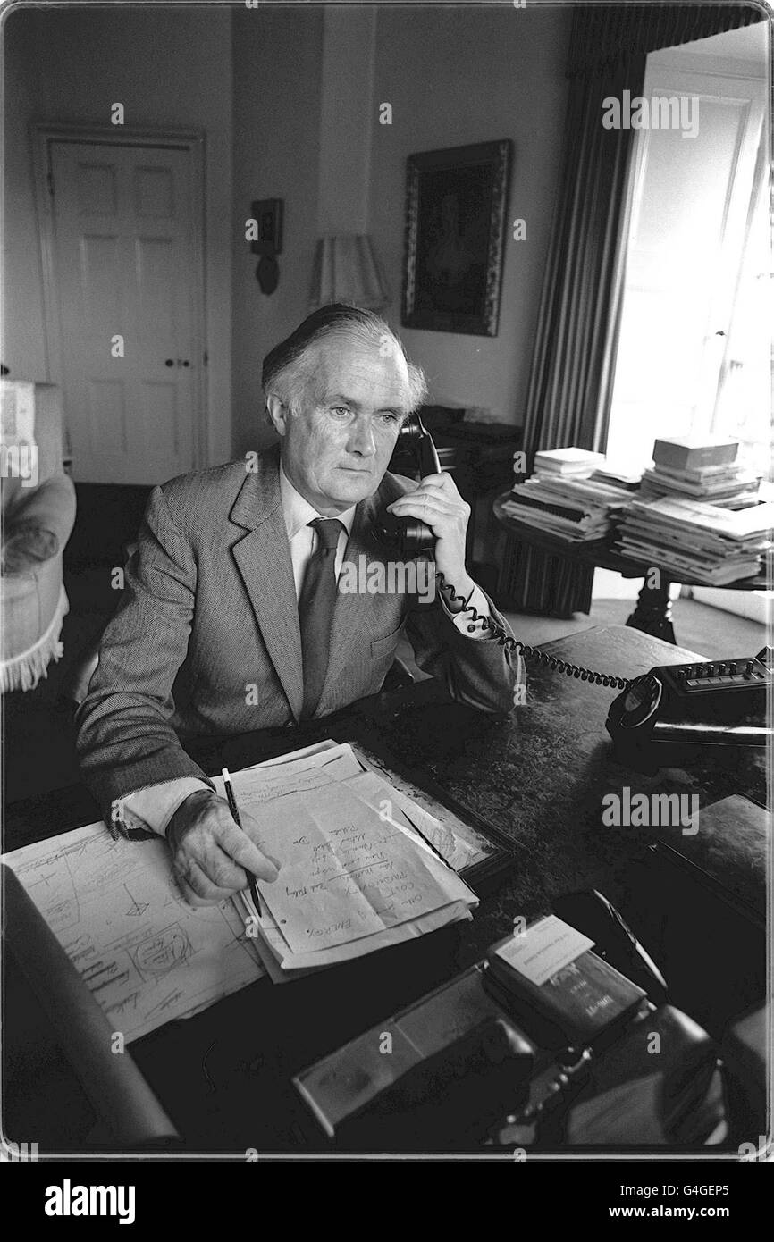 PA Library filer 177447-1 datato 27.9.76 di uno degli uomini più ricchi della Gran Bretagna, il Duca di Rutland, che morì sabato sera al Castello di Belvoir, Leicestershire, all'età di 79 anni. Foto PA. Vedere la storia di PA MORTE Rutland Foto Stock