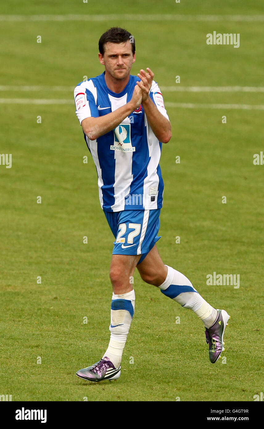 Calcio - npower Football League 1 - Stevenage / Hartlepool United - Broadhall Way. Colin Larkin, Hartlepool United Foto Stock