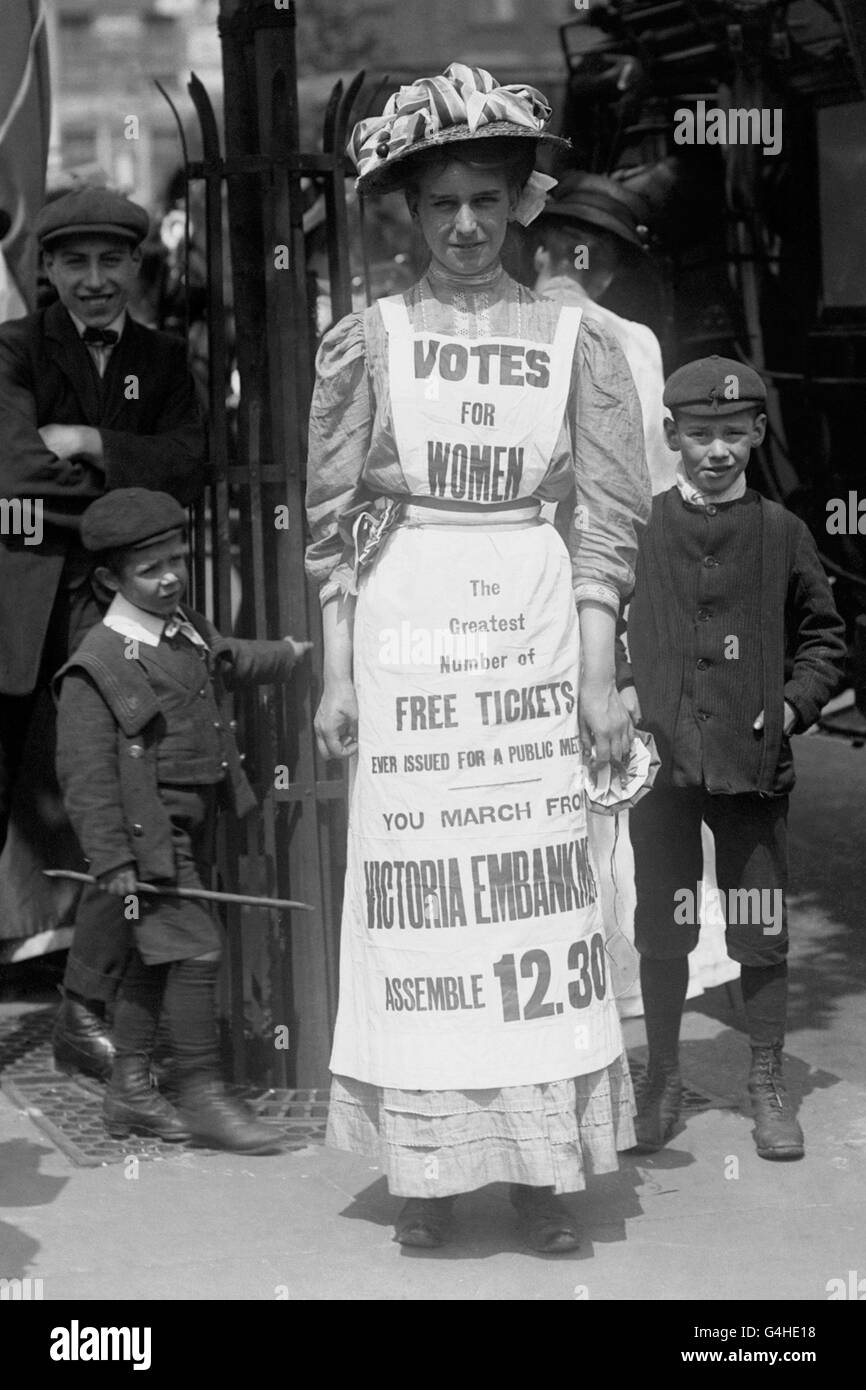 Suffragette cameriera/vestire Foto Stock