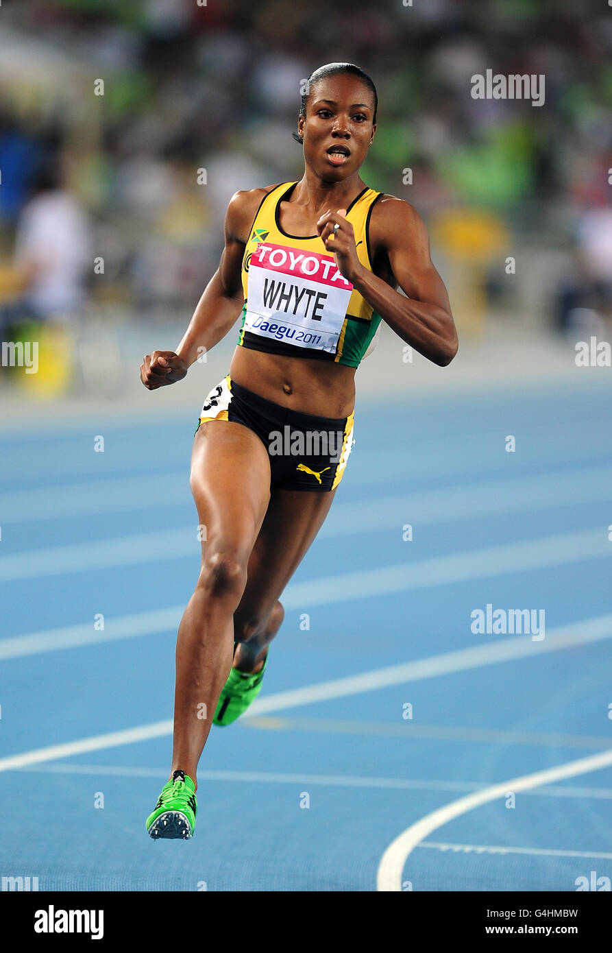 Atletica - Campionati del mondo IAAF 2011 - giorno due - Daegu. Rosemarie Whyte della Giamaica compete nei 400 metri Foto Stock