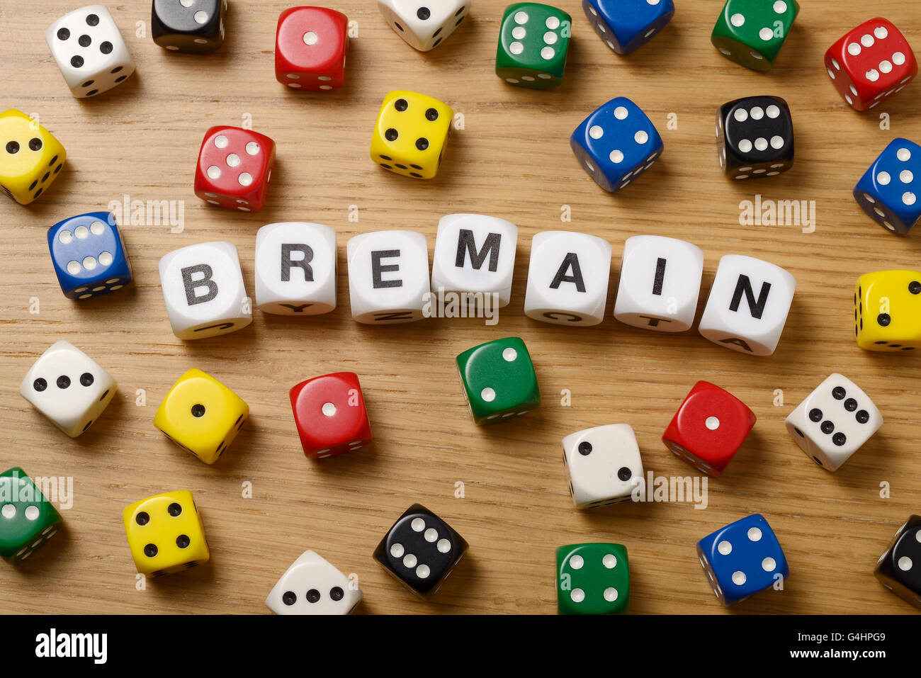 Still Life studio Concetto di immagine per il Regno Unito referendum sull' adesione all' Unione europea Foto Stock