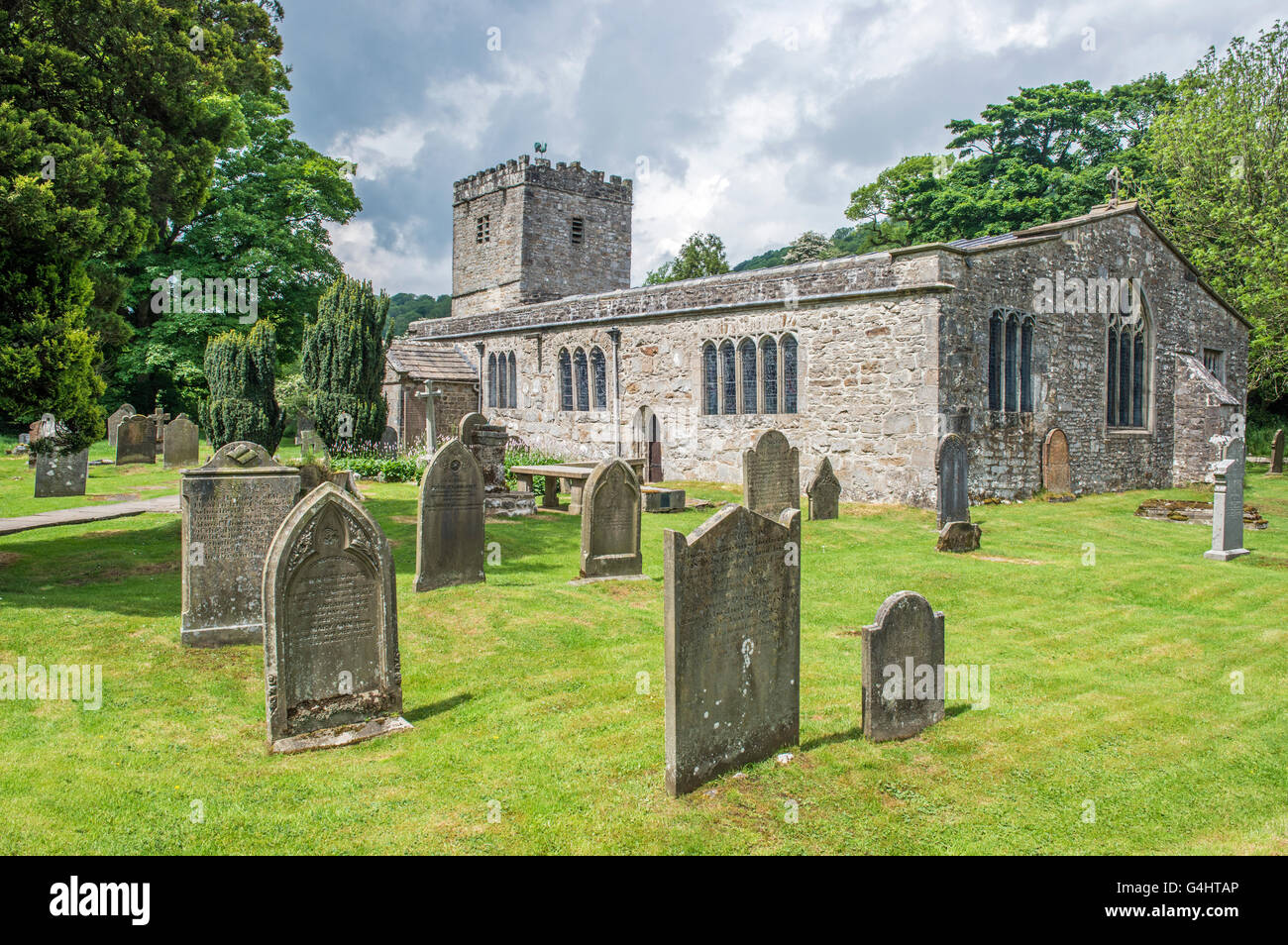 Chiesa parrocchiale di hubberholme in wharfedale superiore nel Yorkshire Dales National Park Foto Stock