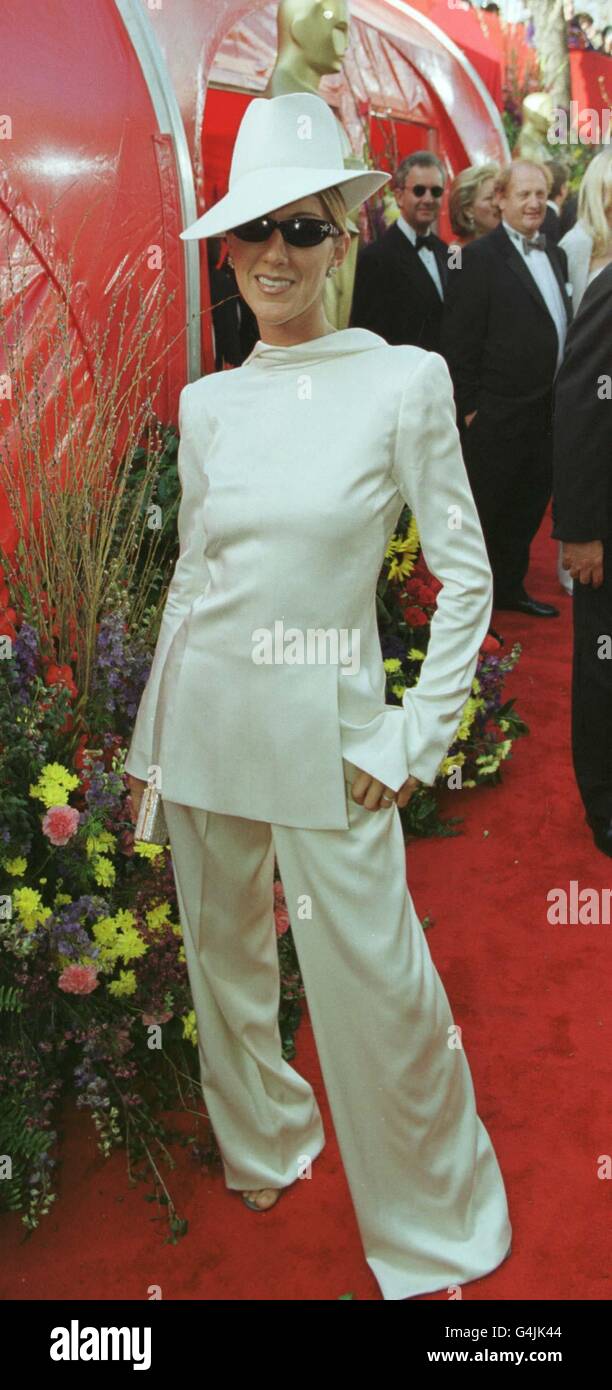 Oscars/Celine Dion arriva Foto Stock