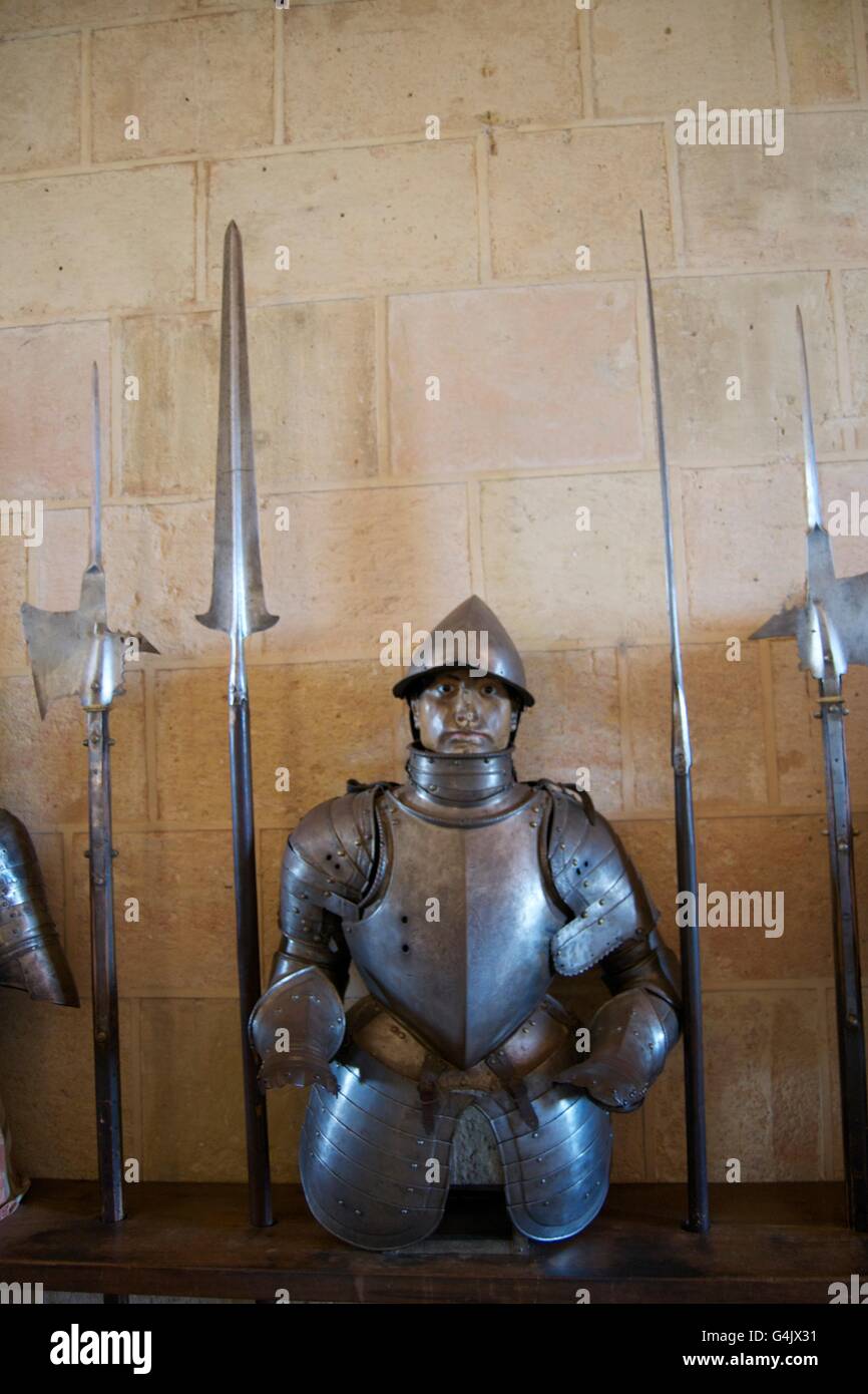 Corpo pieno armor nel castello di Segovia in Spagna Foto Stock