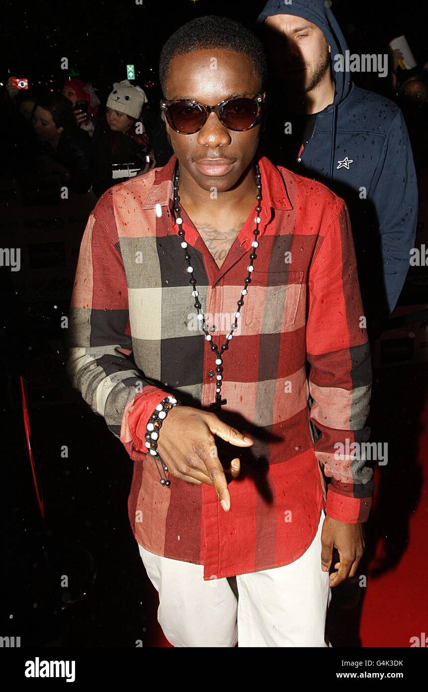 Tinchy Stryder in arrivo per il MOBO Awards 2011, al SECC, Glasgow, G3 8YW. Foto Stock
