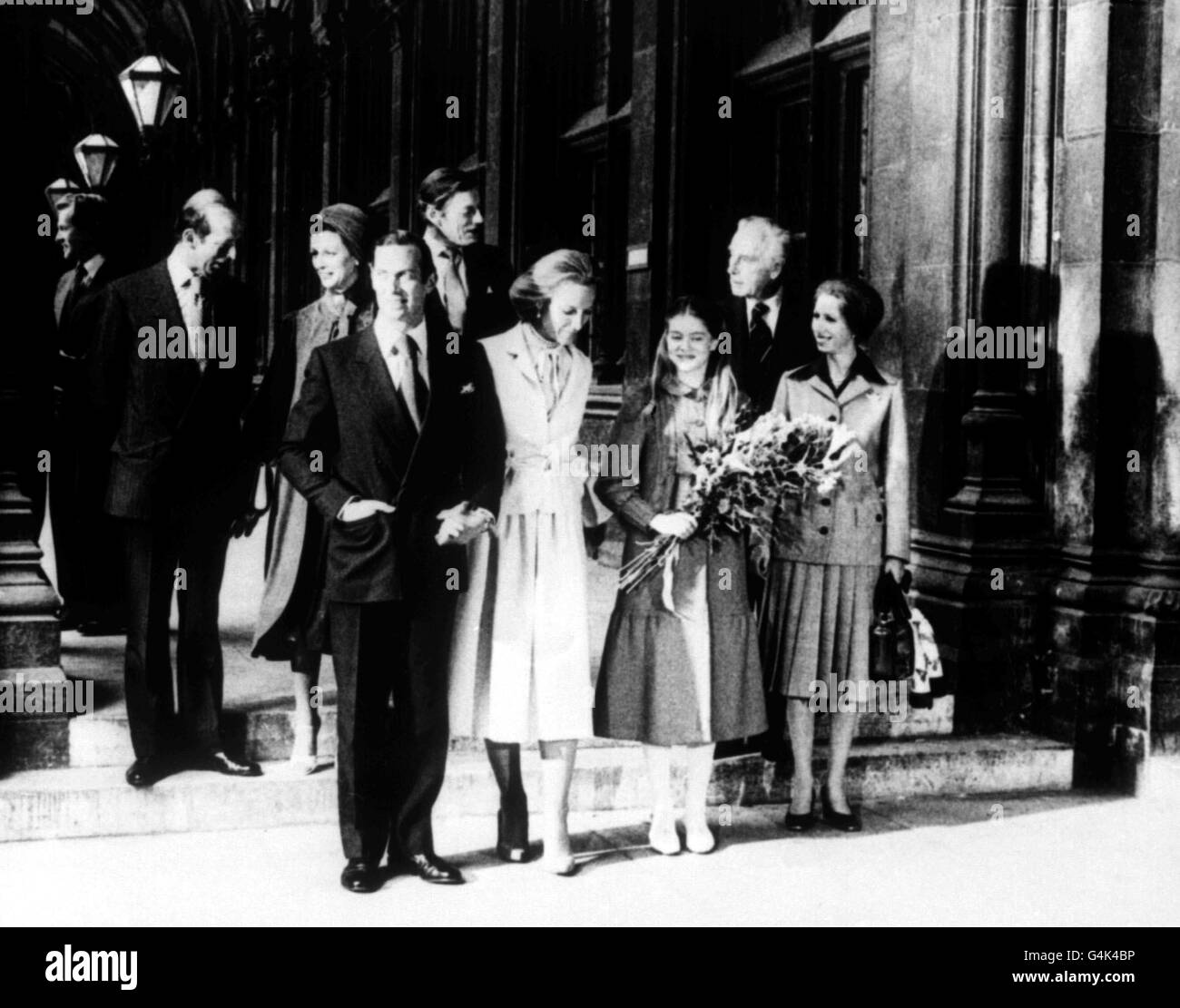 Principe e Principessa Michele di Kent (Baronessa Marie Christine von Reibnitz) prima della cerimonia di matrimonio civile al Municipio di Vienna. Foto Stock