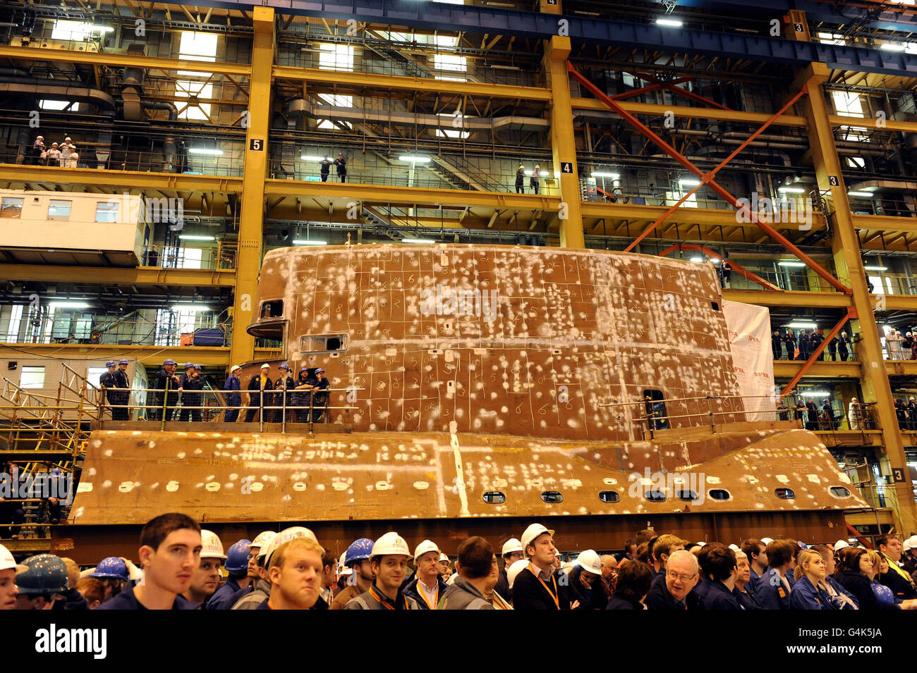 HMS Anson costruzione Foto Stock