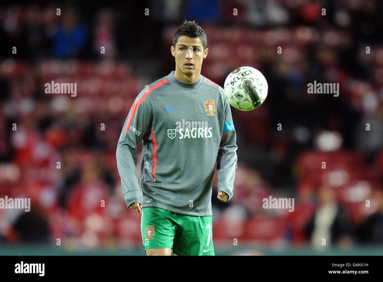 Calcio - UEFA Euro 2012 - Qualifiche - Gruppo H - Danimarca contro Portogallo - Parken Stadion. Cristiano Ronaldo, Portogallo Foto Stock