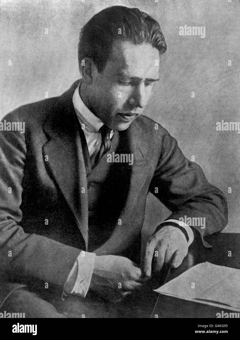 Il fisico danese Dr. Niels Bohr, che ha vinto il Premio Nobel per la fisica. Foto Stock