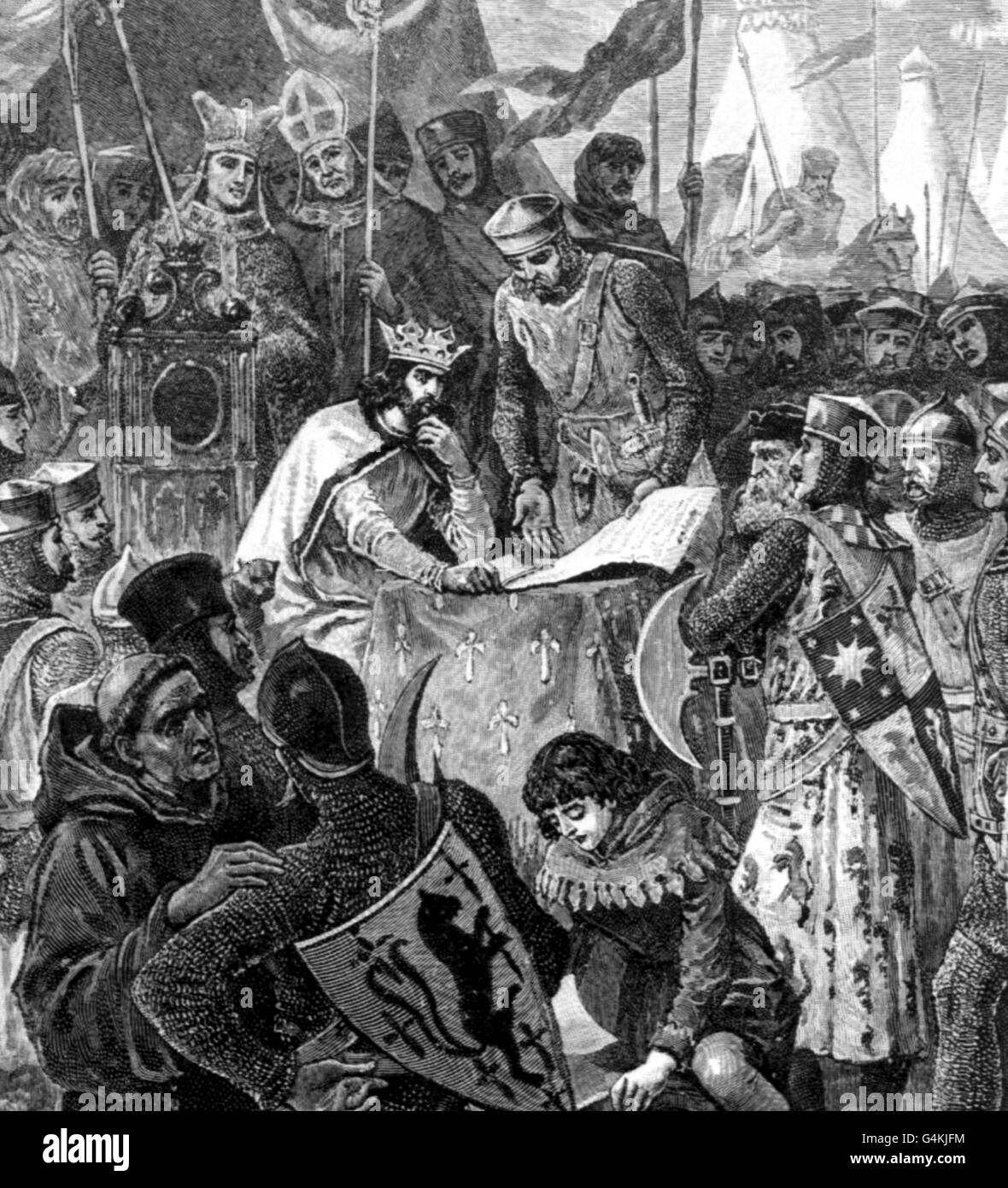 Nato in questo giorno - 24/12/1167 - Re Giovanni di Inghilterra Foto Stock